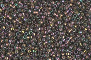 Forest Green Rainbow Gold Luster Delica Beads