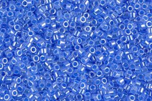 Lined Crystal Sapphire Luster Delica Beads