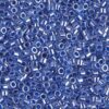 Lined Crystal Medium Blue Luster Delica Beads