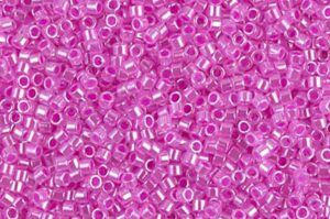 Lined Crystal Fuchsia Luster Delica Beads