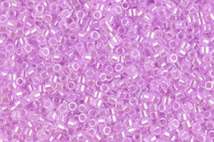 Lined Crystal Pale Lilac Luster Delica Beads