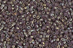 Metallic Dusty Mauve Gold Iris Delica Beads