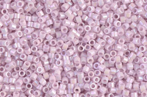 Opaque Pale Rose AB Delica Beads