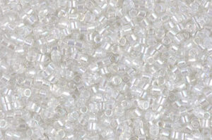 Pearl Lined Crystal AB Delica Beads