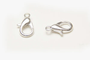 12x6mm Bright Silver Lobster Clasps