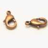 12x6mm Brushed Copper Lobster Clasps