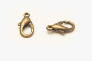 12x6mm Brushed Bronze Lobster Clasps