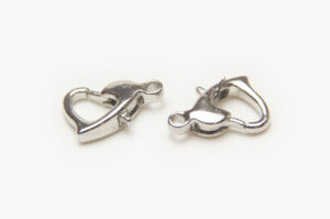 12x6mm Silver Heart Clasps