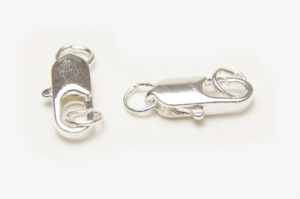 12x6mm Bright Silver Parrot Clasps