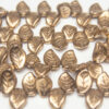 14x11mm Metallic Light Bronze Top Drilled Leaf