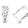 Bright Silver Crystal Focal Pinch Bails