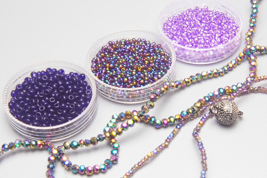 Purple-Tinsel-Bracelet