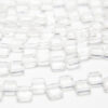 Clear Crystal 2-Hole 6mm Tile Beads