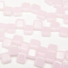 Alabaster Soft Rose 2-Hole 6mm Tile Beads