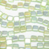 Apple Green AB 2-Hole 6mm Tile Beads