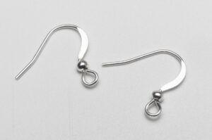 Silver Flatened Earring Findings