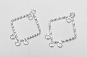 Bright Silver Diamond Chandelier Earrings