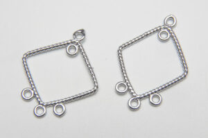 Silver Diamond Chandelier Earring Connectors