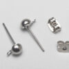 Silver Earring Posts with Backs