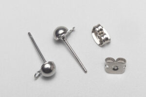 Silver Earring Posts with Backs