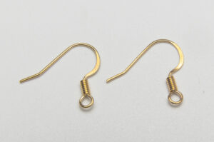 Antique Gold Flatened Earring Findings