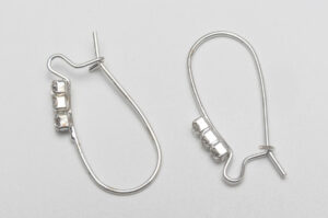 Bright SIlver Crystal Earring Findings