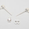 Bright Silver Earring Posts with Backs