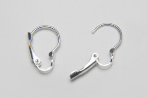 16x10mm Bright Silver Lever Back Earring Findings