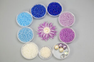Out Of The Blue Summer Blossom Beaded Flowers - Makes 6
