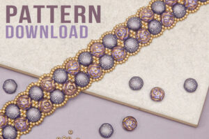 Alhambra Candy Bead Bracelet with Beaded Clasp Pattern Download