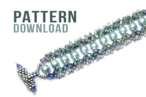 Alyssia Pearl and Crystal Bracelet with Beaded Clasp Pattern Download