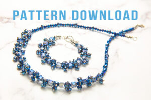 Amour Strung Necklace and Bracelet with Crystal Components Pattern Download