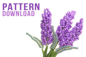Lovely Lavender French Beaded Flower Pattern Download