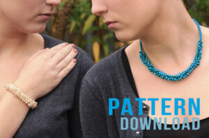 Caribbean Pearl Woven Macrame Necklace and Bracelet Pattern Download