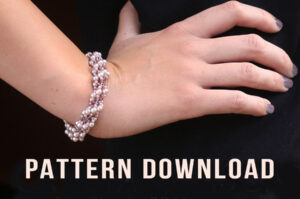 Cascade Twisted Spiral Crystal and Pearl Bracelet Pattern Download