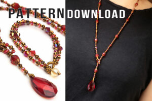 Coco Adjustable Lariat Necklace, Bracelet and Earrings Pattern Download