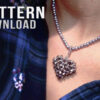 Crystal Puffy Love Heart Pendant Pattern Download
