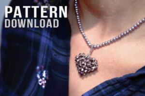 Crystal Puffy Love Heart Pendant Pattern Download