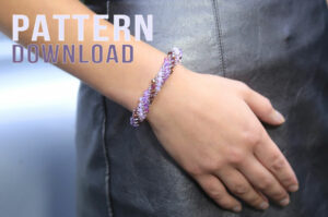 Crystal Swirl Beaded Spiral Bracelet Pattern Download