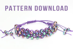 Honeycombe Crystal Macrame Bracelet Pattern Download