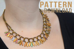 Katherine Bead Netted Dagger Necklace Pattern Download