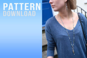 Serenity Linked Crystal Necklace with Feather Pendant Pattern Download