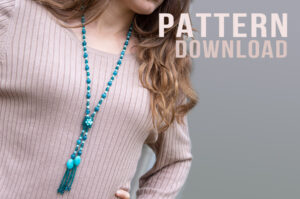 3 Designs in 1 - Knotted Gemstone Lariat Necklace Designs Pattern Download
