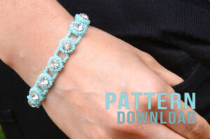2 in 1 - Tiffany Right Angle Weave Crystal Bracelets Pattern Download