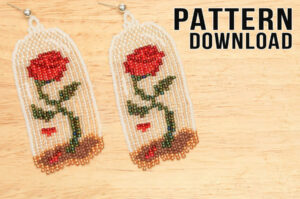 Eternal Rose Beaded Fringe Earrings Pattern Download