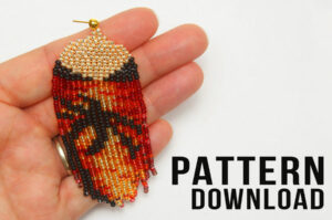 Sunset in Paradise Beaded Fringe Earrings Pattern Download