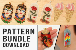 All 5 Patterned Fringe Earrings Pattern Download Bundle