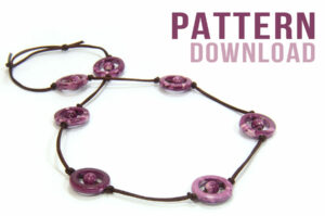 Beginners Knotted Cord Ring Necklace Pattern Download