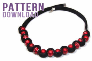 Woven Ribbon Cord Beaded Necklace Pattern Download