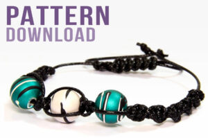 Helter Skelter Spiral Macrame Beaded Bracelet Pattern Download